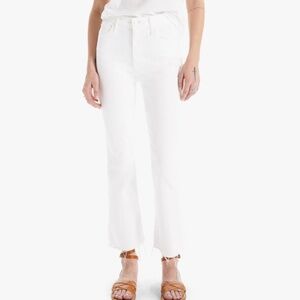 Mother Jeans - The Hustler Ankle Fray, 26, White